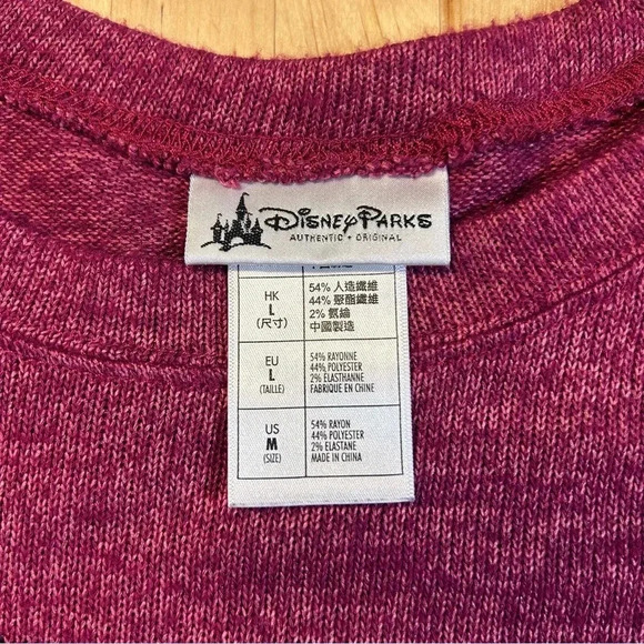 Disney Parks Maroon Sweater with Mickey & Minnie - Picture 3 of 9